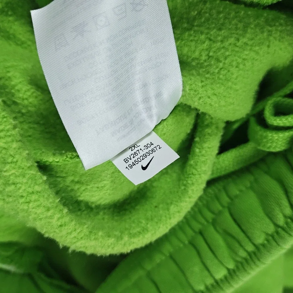 Nike Club Fleece Sweatpants Mens XXL Green Neon BV2671 304 Jogger Tapered Gym